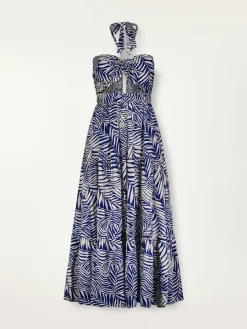 lemlem Palm Leaf Cutout Dress