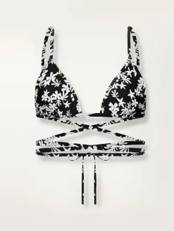 lemlem Sea Floral Wrap Triangle Top